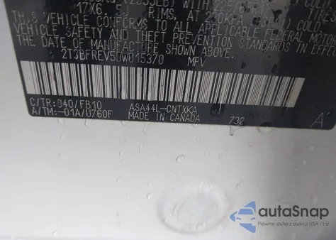 2013 Toyota Rav4 Le из США, поврежденный, VIN 2T3BFREV5DW015370